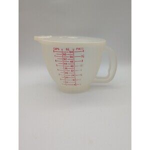 Vintage Tupperware 8 Cup Liquid Measuring Pitcher Mix N Store 500-9 With Lid